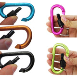 5 Pcs D-Ring Key Chain Carabiner Locking Clip Hook For Camping With Portable Tent Camping Hammock For Hiking Camping