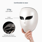 1200 LED Lights Rechargable 3 Colors Photon Therapy Face Mask Skin Rejuvenation Anti-Wrinkle Anti-Acne Wireless Facial Mask