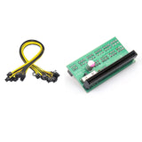 Server Power Supply 6Pin 12V GPU/PSU Breakout Board and 9Pcs 18AWG 6 Pin to 6+2 Pin Power Cables for Miner Mining