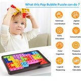 New 27PCS Pop Tetris Jigsaw Puzzle Toys Reliver Stress Toys Anti-stress Toys Pop Its Bubble Sensory Fidget Toy To Relieve Autism