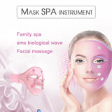 3D Face Mask Lift Massager Electric EMS Vibration Tightening Device Skin Rejuvenation Anti-Wrinkle Acne Removal Magnet Beauty