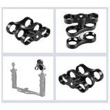 4 Pcs for Gopro Series Diving 2 Hole Butterfly Clip Standard Long Ball Clip Bracket Diving Camera Arm Double Ball Clip