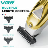 Full metal Cordless Hair Trimmer Professional Beard Hair Clipper For Men Grooming Electric Machine Rechargeable Haircut