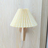 Xianfan 2021 Japanese Vintage soiled wood wall lamp with pleat cloth lampshade for kitchen living room retro bedside lighting