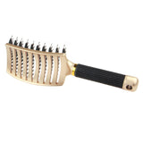 Boar Bristle Hair Brush-Curved And Vented Detangling Hair Brush For Women Long,Thick,Thin Curly Hair Vent Brush Gift Kit