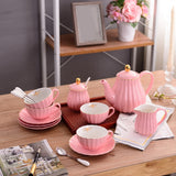Royal Ceramic Teapot High-End Simple Ceramic Coffee Pot Set