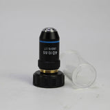 195 Black Achromatic Objective 4X 10X 20X 40X 60X 100X High Quality Microscope Objective Lens RMS 20.2mm Objective Parts