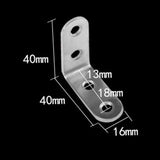 10Pcs Thick Stainless Steel Corner Brackets Right Angle Bracket Shelf Support Plate Connection Furniture Hardware Fasteners