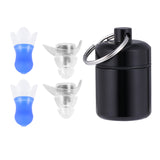 1 Set of Sound Proof Earplug Noise-proof Protective Earplug Sleeping Ear Caps Noise Prevention Earplugs (Black Filter, Blue Earp