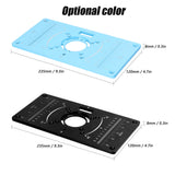 Router Table Insert Plate Aluminum Trimming Engraving Flip Board Milling Slotting Auxiliary Tool with 4 Rings for Woodworking