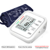 Blood Sphygmomanometers Pressure Monitor Upper Arm Automatic Voice Digital Blood Pressure Cuff Home BP Electric PR Tonometer