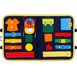 Toddler Busy Board Sensory Toy Basic Skills Activity Boards Fine Motor Skills Easy Carry Handbag Style Learning Toys