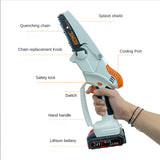 New 5/6Inch 220V 550W Mini Electric Saw Chain Saw With 1 Battery Rechargeable One-handed Woodworking Pruning Garden Tool EU Plug