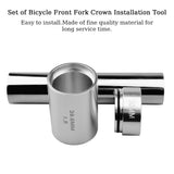 For 28.6mm 1.5in 1.25in Bicycle Front Fork Bicycle Front Fork Crown Installation Bike Headset Race Tool AntiSlip Setting System