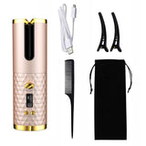 Smart Wireless Automatic Hair Curling Iron Multifunctional USB Rechargeable Hair Curler LCD Display Ceramic Curly Hair Tool