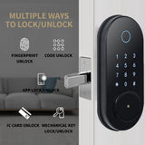 Waterproof TTLock Biometric Fingerprint Security Intelligent Smart Bluetooth APP Password Electronic Door Lock