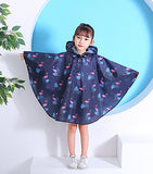 Freesmily Kids Stylish Rain Poncho Waterproof Rain Jacket Coat For Girls Boys
