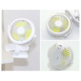 Desktop Fan - USB Rechargeable Clip On Fan, 360 Free Rotation Lower Noise Cooling Fan For Baby Carriage Stroller Cot Travel Cam