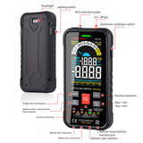 AC DC Current Tester Digital Voltage Meter Capacitance Tester RMS REL Ohm Hz Range Ohm Tester 1000V 10A 83x23x165mm Black