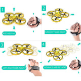 ZF04 RC Drone Mini Infrared Induction Hand Control Drone Altitude Hold 2 Controllers Quadcopter for Kids Toy Gift
