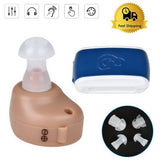 K80 Ear Hearing Aid Sound Amplifier with Ear Wax Spoon Cleaning Brush Battery Storage Case for Adults & Seniors
