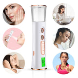 Double Spray-head Skin Analyzer Machine Nano Mist Face Sprayer Handheld Hydrating Humidifier Beauty Moisturizing Skin Tester USB
