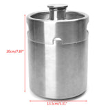 2L Stainless Steel Home Brew Mini Keg Growler Wine Beer Brewing DIY Making Tool
