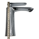 Zinc alloy built-in large Porsche cold and hot water mixing single hole basin faucet