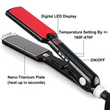 Hair Straightener 480F High Temperature Professional Wide Plates Irons MCH Titanium Treatment Hair Flat Iron