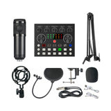 Live sound card BM800 V8S Bluetooth Mixer Condenser Microphone Audio Sound Card Live Broadcast Recording USB 3.5mm