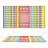 Big Fidget Game Rainbow Chess Board Push Bubble Pop Fidget Sensory Toys Relieve Stress Family Interaction Party Games Toy Gifts
