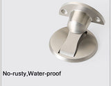Stainless Steel Magnetic Door Stopper Adjustable Door Holder Non-punch Sticker Water-proof Door Stop Furniture Door Hardware
