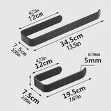 Hanging Paper Roll Holder Kitchen Towel Cupboard Door Rack Space Aluminum Punch-free Creative Paper Toilet Tissue Box