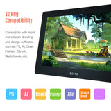 BOSTO Studio 16HD 15.6 Inch Portable Graphic Monitor Drawing Tablet 1920*1080 HD Resolution 4G+128G Memory 8192 Level Pressure