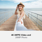 AKASO Keychain Body Action Camera 4K30FPS 20MP with EIS 2.0 60min Video Recording Slow Motion Hands-Free Mini Vlogging Camera