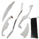 5pcs/set Stainless Steel Myofascial Release Knife Muscle Soft Tissue Relaxation Exercise Physiotherapy Tool Massager Health Care