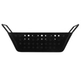 Barbecue Pan Carbon Steel Black Non-stick Grill Basket Grilling Tray for Camping Home