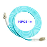 10pcs/lot LC-LC Multi-Mode OM3 Fiber Cable Multimode Duplex Fiber Optical Jumper Patch Cord