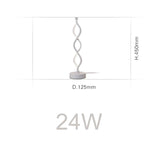 24W LED Strip Table Light 110V/220V desk Lamp Spiral Acrylic Art Lamps Indoor Reading Lighting Decoration