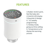 Tuya Zigbee TRV Thermostatic Valve LED Display Screen Intelligent Life Temperature Controller Radiator Thermostat Temperature