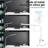 Long Arm Table Lamp Clip Office Led Desk Lamp USB Eye-protected Lamp For Bedroom Led Light 5-Level Brightness&Color 10W