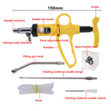 5ml/10ml Veterinary Drench Gun Animal Continuous Syringe Injector Infusion Device Pig Cattle Sheep Chicken Vaccine Injection 1Pc
