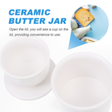 1pc Ceramic Storage Jar Home Kitchen Butter Storage Jar Cheese Storage Container