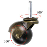 4 Pack 2 Inch Ball Caster Stem Caster Wheel with Sockets,Vintage Antique Swivel Caster for Furniture,Sofa,Chair,Cabinet CNIM Hot