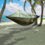Camping/garden Hammock with Mosquito Net Outdoor Furniture 2 Person Portable Hanging Bed Strength Parachute Fabric Sleep Swing