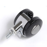5Pcs Flat Bottom Plate with Brake Wheels and Casters Are Used to Move Coffee Tables,Office Chairs,Cabinets, Drying Racks black