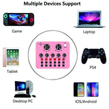Bluetooth Live Sound Card 12 Kinds of Sound Effects Voice Converter for Live Singing Karaoke Home Audio and Video