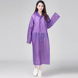 Fashion EVA Women Raincoat Thickened Waterproof Rain Coat Women Clear Transparent Camping Waterproof Rainwear Suit