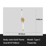 Modern Led Wall Light Gold&Black Sconce Wall Lamp Bedside Light For Living room Dining room Bedroom Copper Lamp Wall Led Lamp 6W