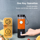 Portable Electric Juicer Smoothie Blender USB Rechargeable Food Processor Fruit Mixer Machine Mini Juicer Blender Cup 530ML